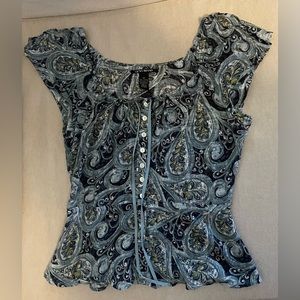 Lucky brand paisley patterned top
